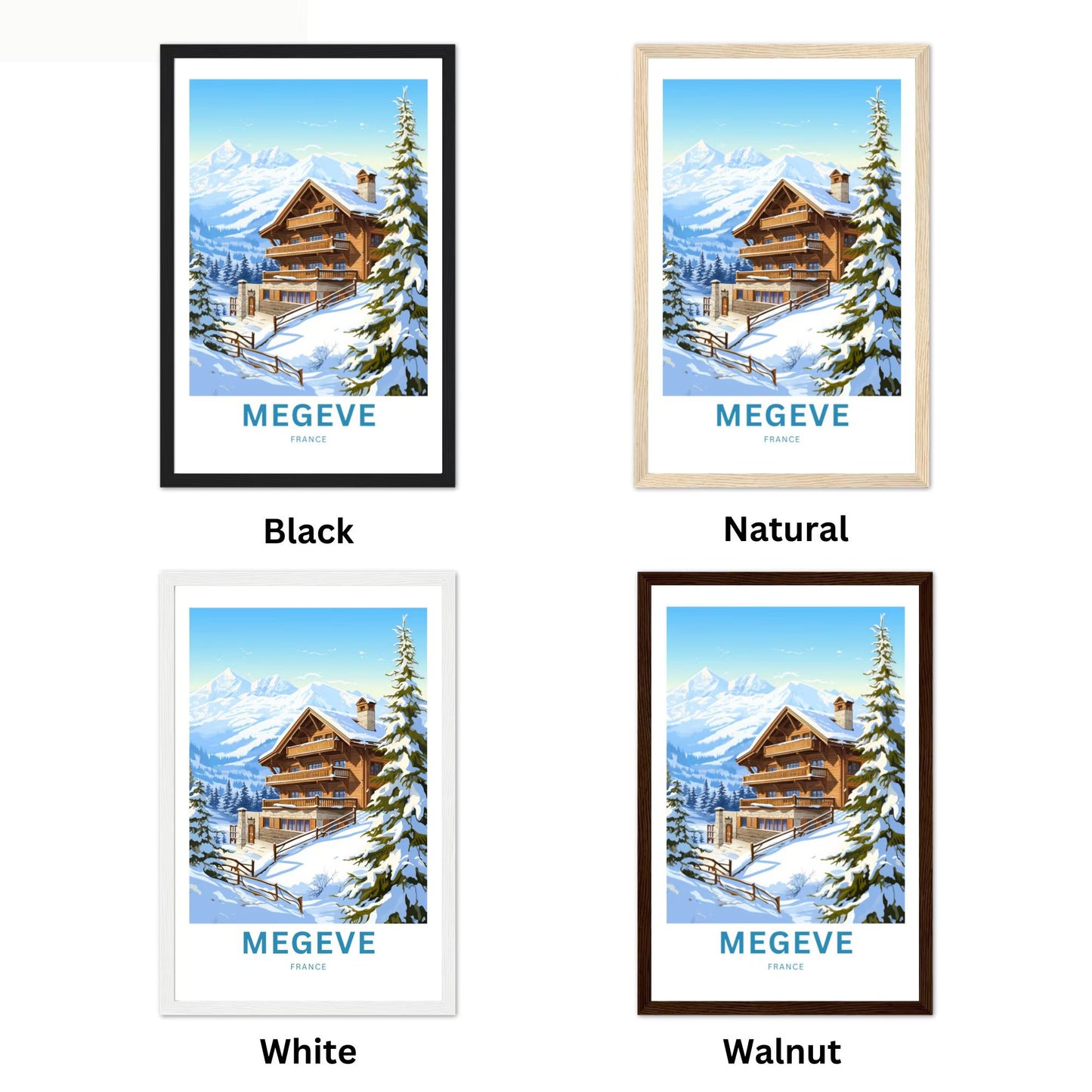 Megève Travel Poster