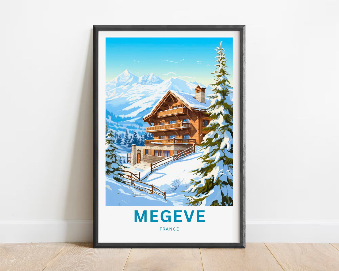 Megève Travel Poster