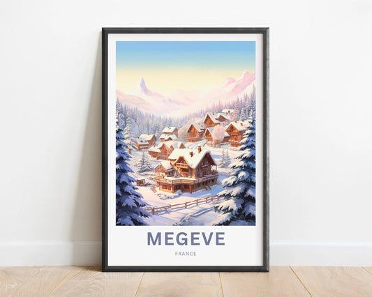 Megève Travel Poster