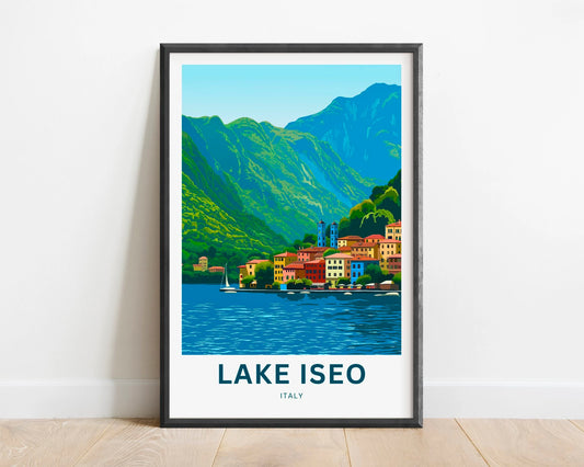 Lake Iseo Travel Poster