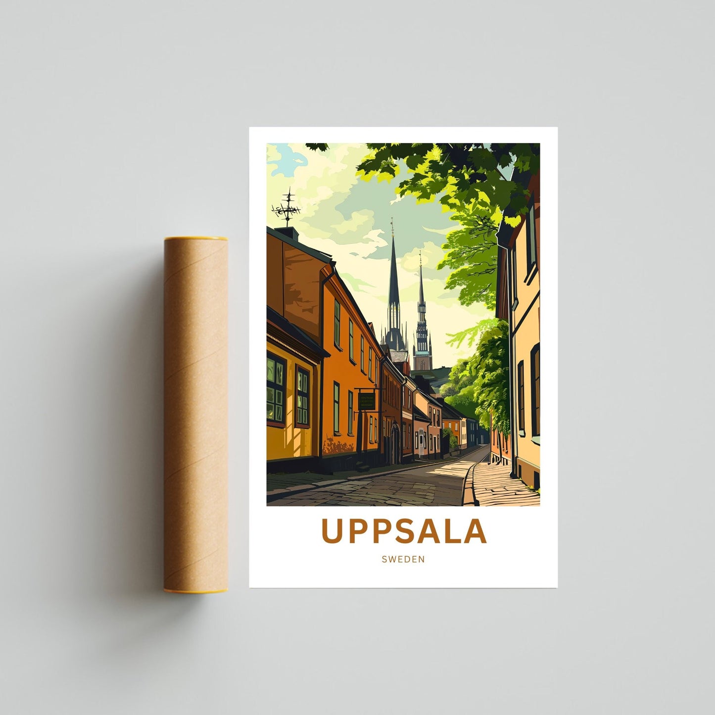 Uppsala Travel Poster