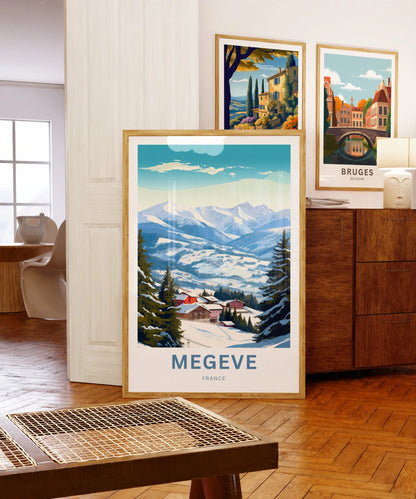 Megève Travel Poster