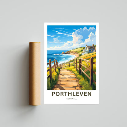 Porthleven Travel Poster