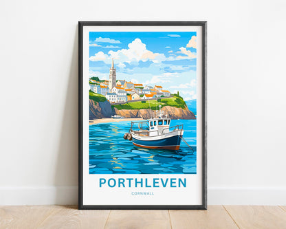 Porthleven Travel Poster