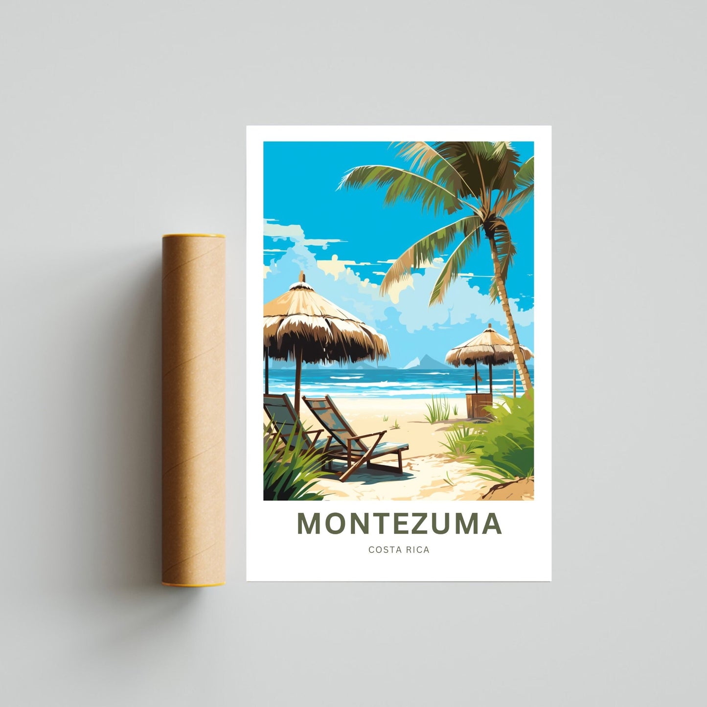 Montezuma Beach Travel Poster