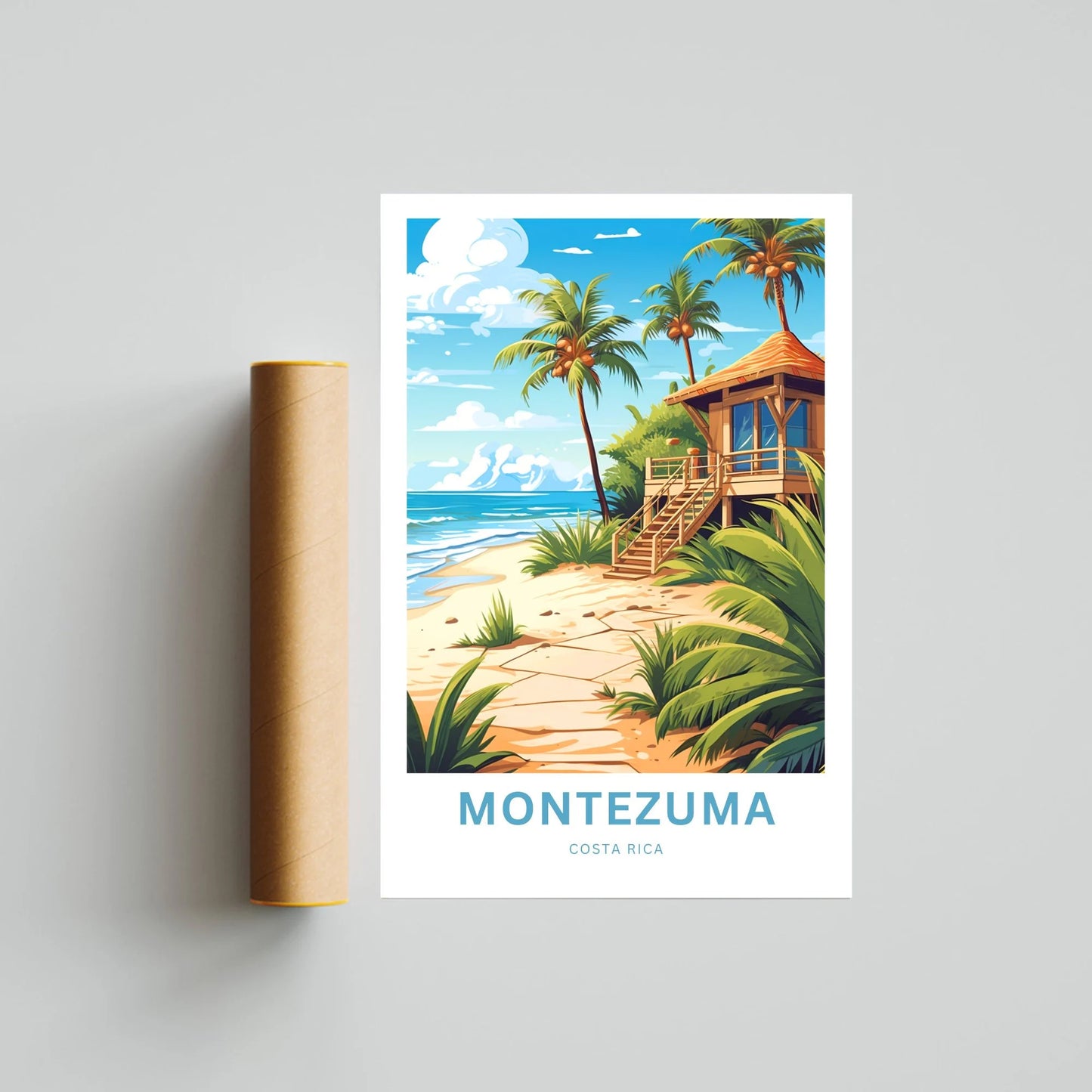 Montezuma Beach Travel Poster