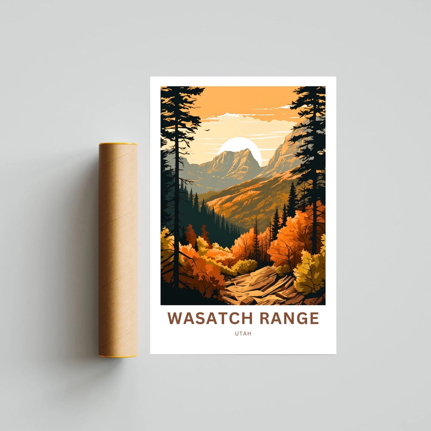 Wasatch Range Travel Poster