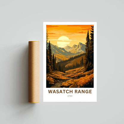 Wasatch Range Travel Poster