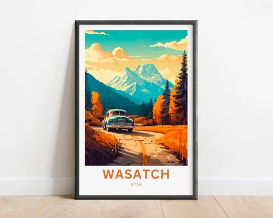 Wasatch Range Travel Poster