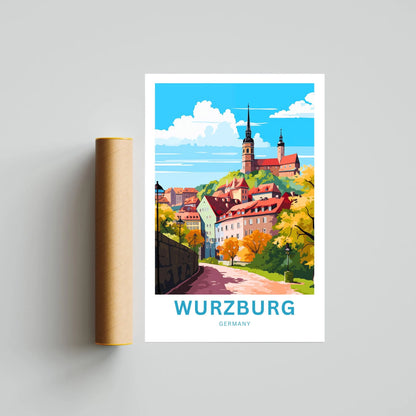 Würzburg Travel Poster