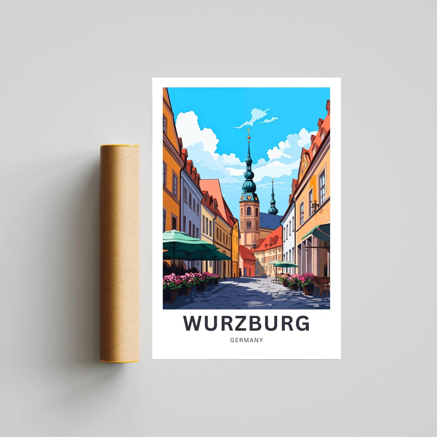 Würzburg Travel Poster