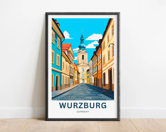 Würzburg Travel Poster