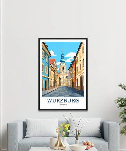 Würzburg Travel Poster