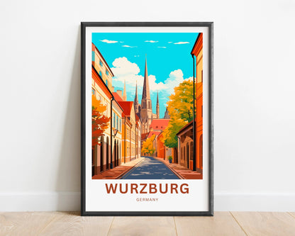 Würzburg Travel Poster