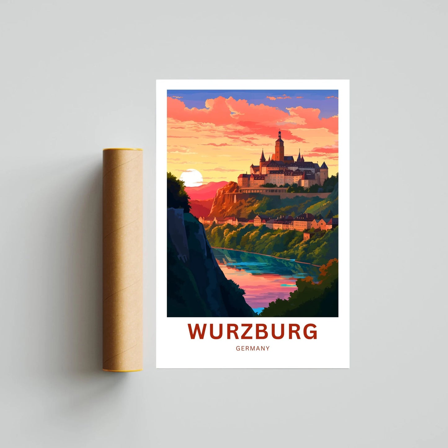 Würzburg Travel Poster