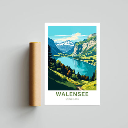 Walensee Travel Poster