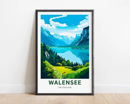 Walensee Travel Poster