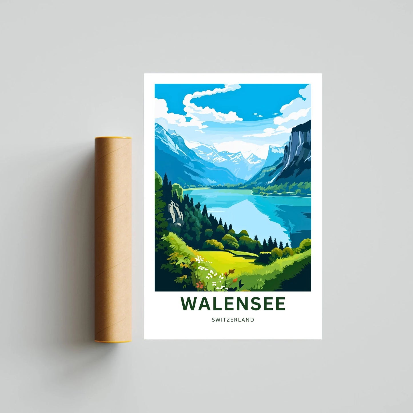 Walensee Travel Poster