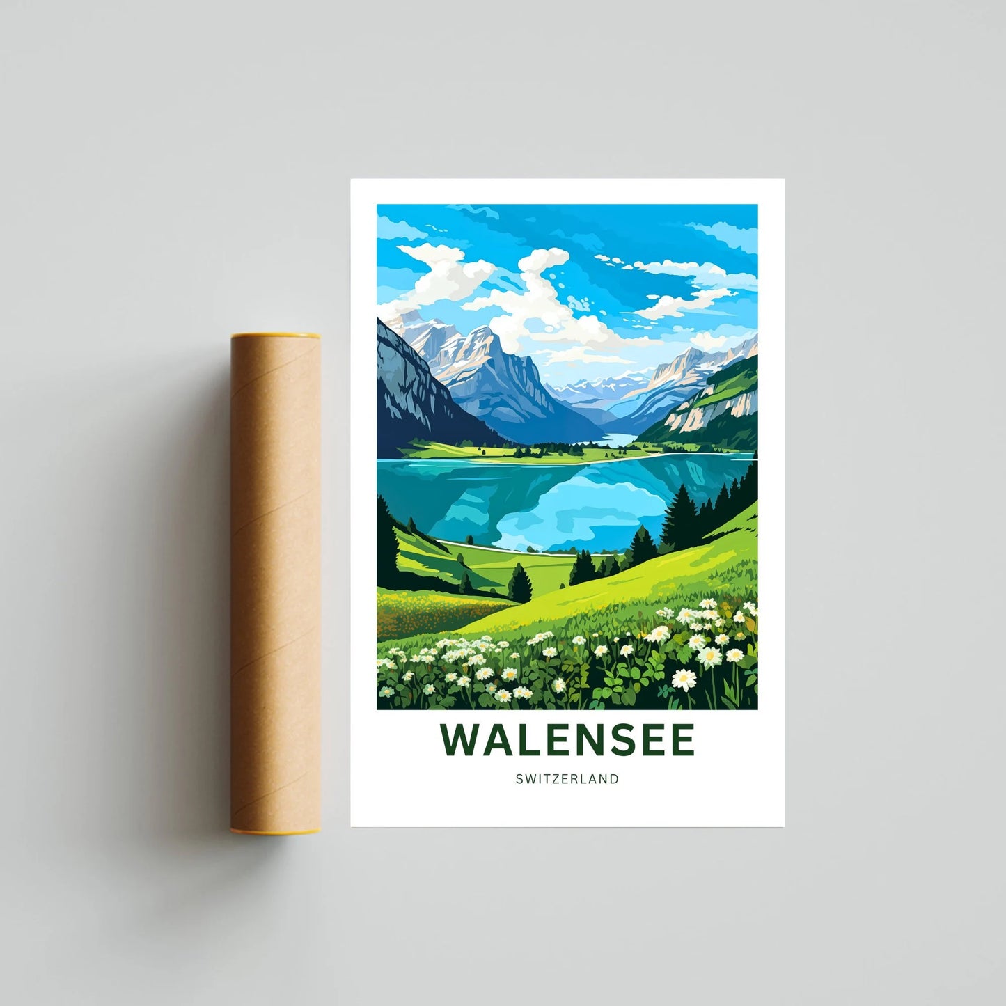 Walensee Travel Poster