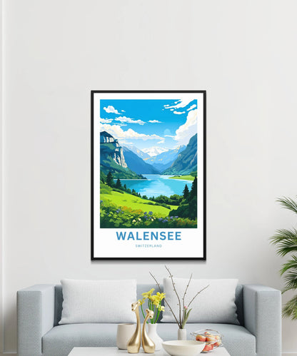 Walensee Travel Poster