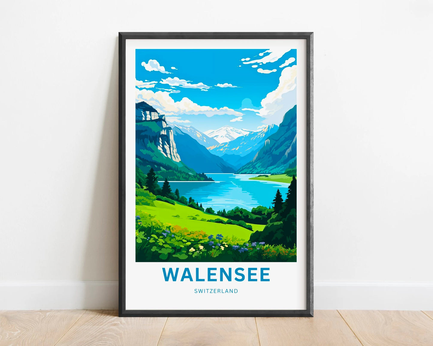 Walensee Travel Poster