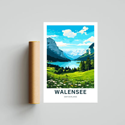 Walensee Travel Poster