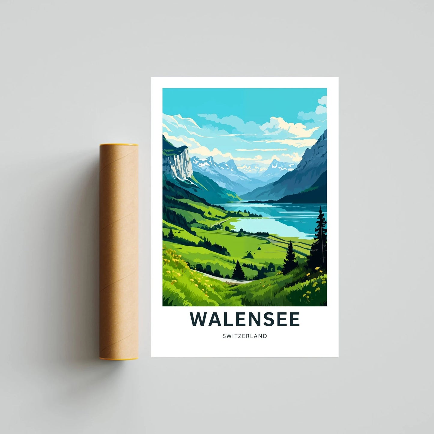 Walensee Travel Poster