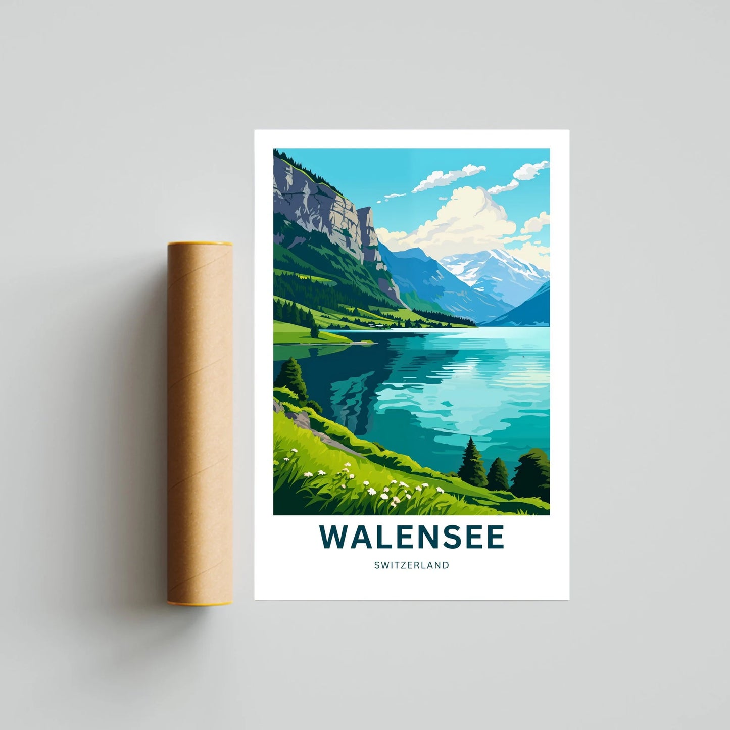 Walensee Travel Poster