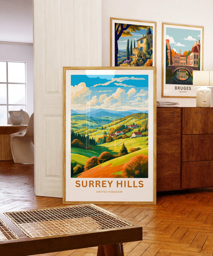 Surrey Hills Travel Poster