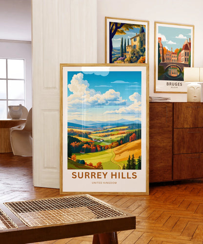 Surrey Hills Travel Poster