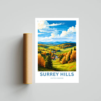 Surrey Hills Travel Poster