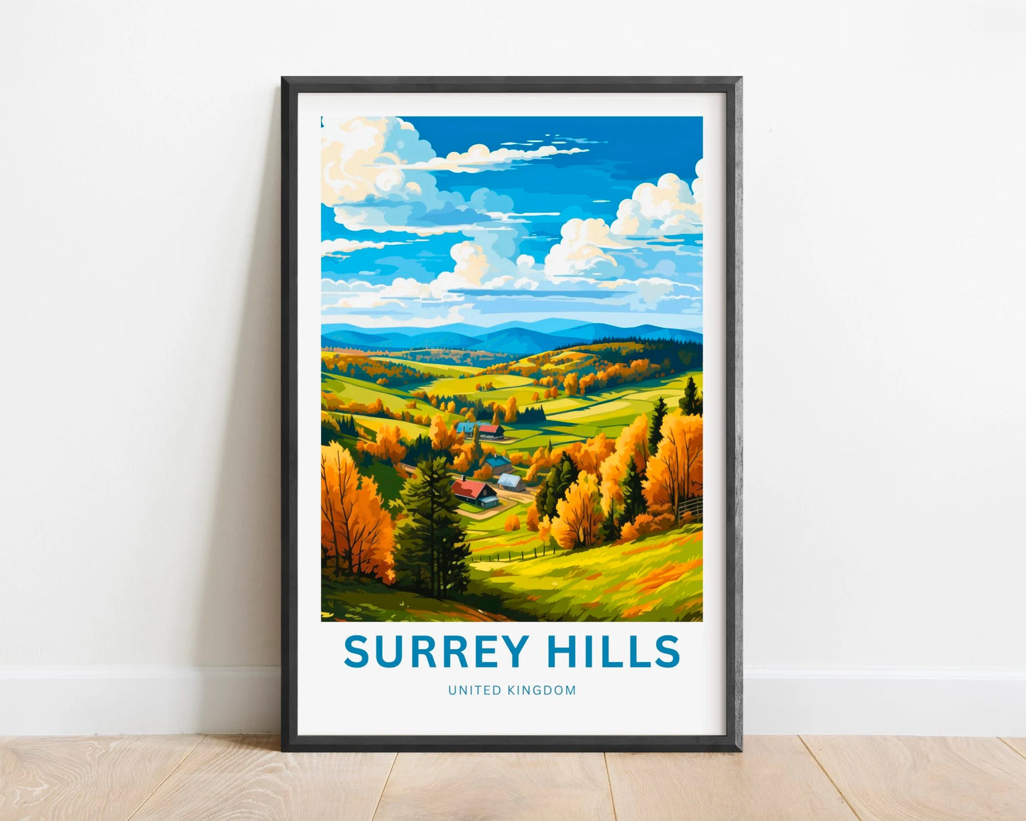 Surrey Hills Travel Poster