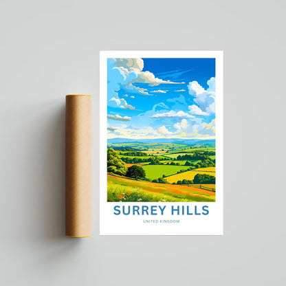 Surrey Hills Travel Poster