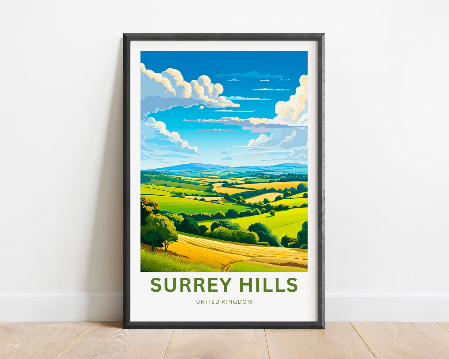 Surrey Hills Travel Poster