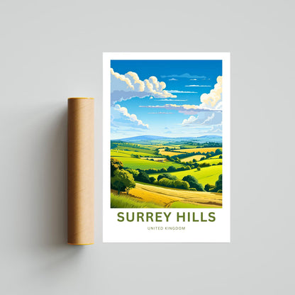 Surrey Hills Travel Poster