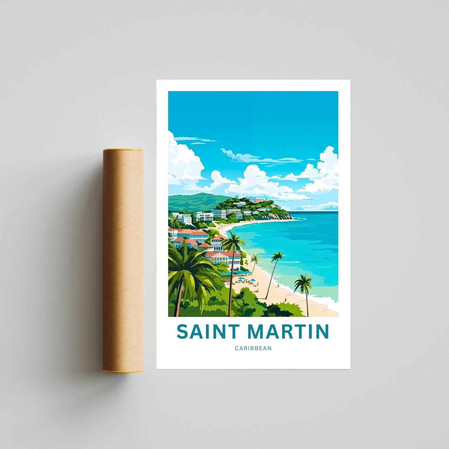 Saint Martin Travel Poster