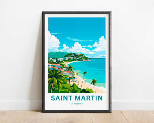 Saint Martin Travel Poster