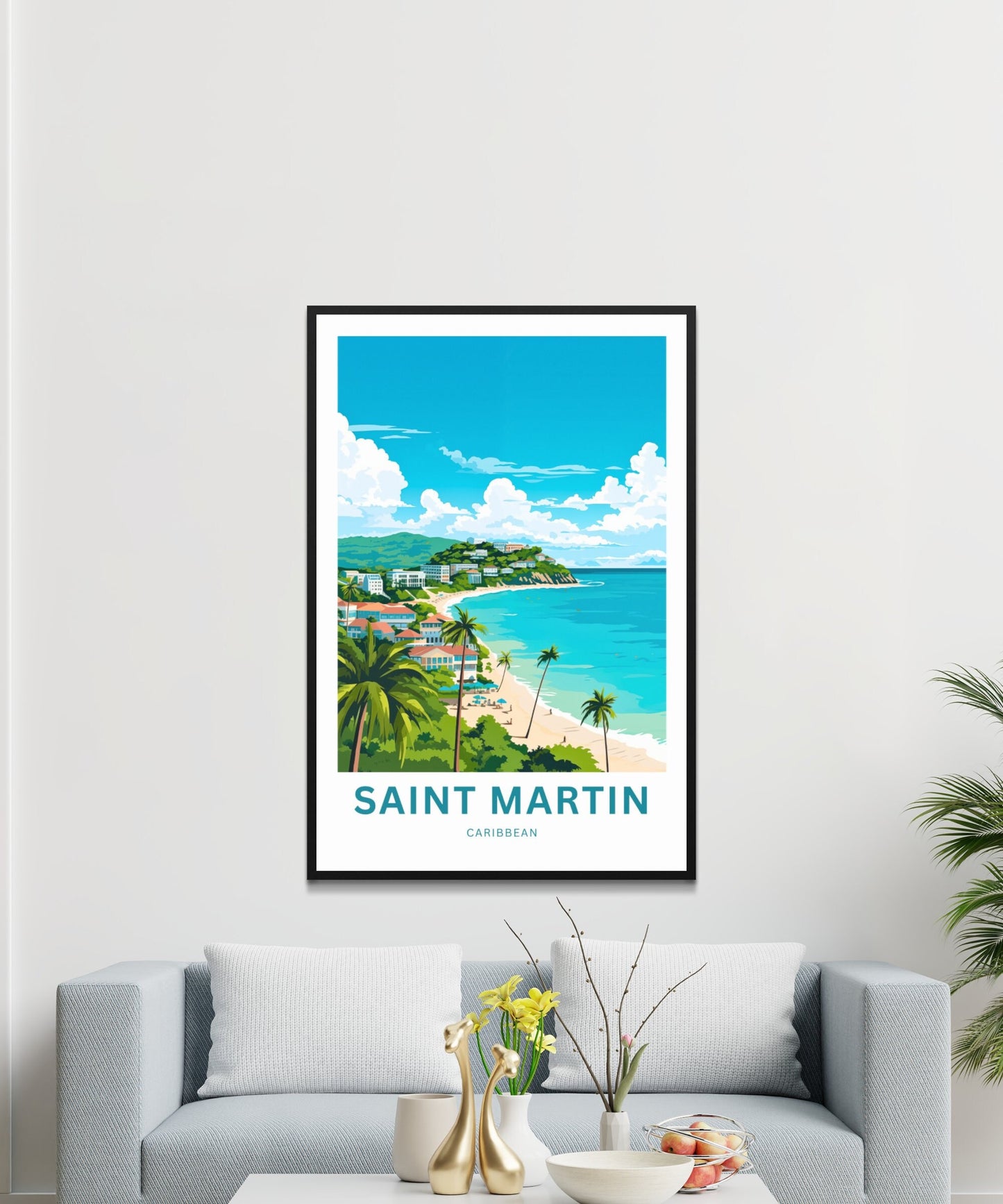 Saint Martin Travel Poster