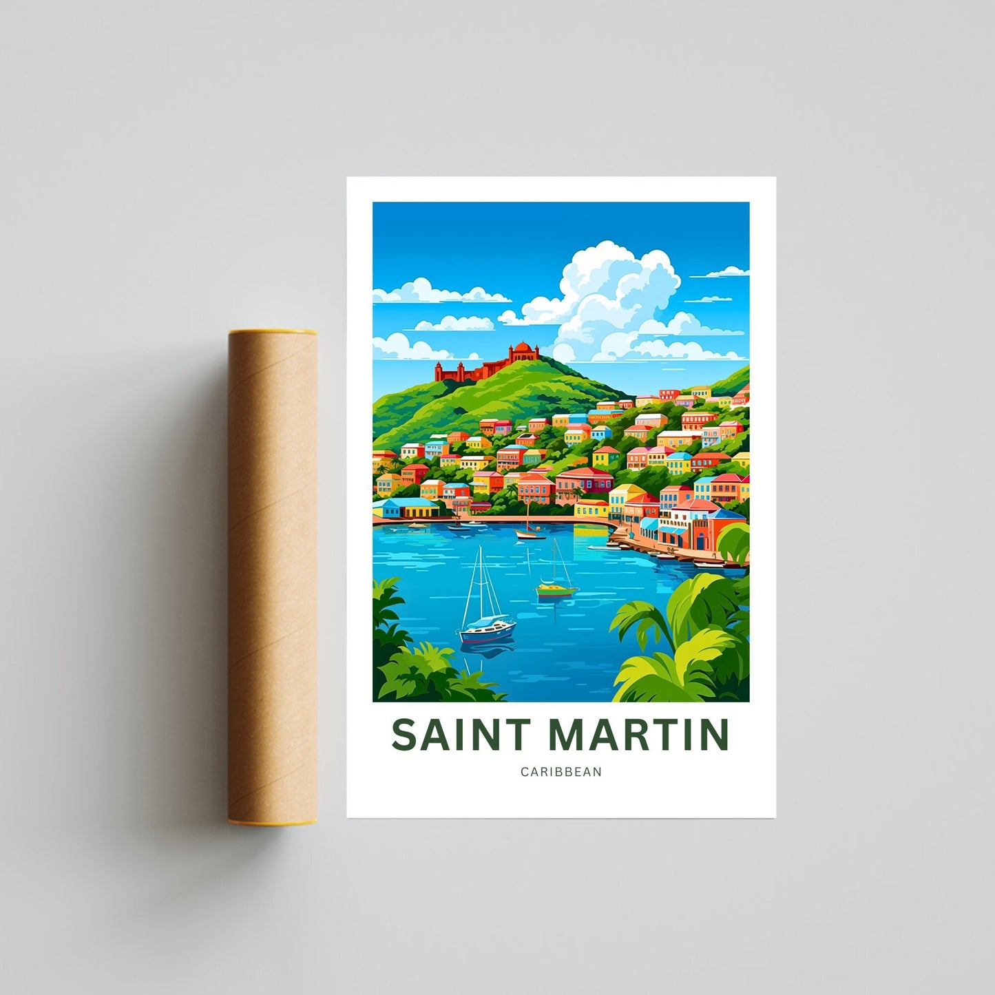 Saint Martin Travel Poster