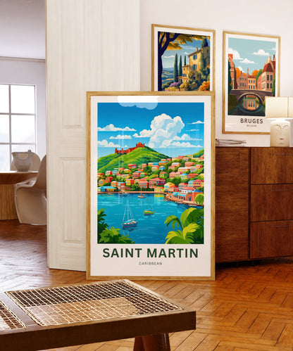 Saint Martin Travel Poster