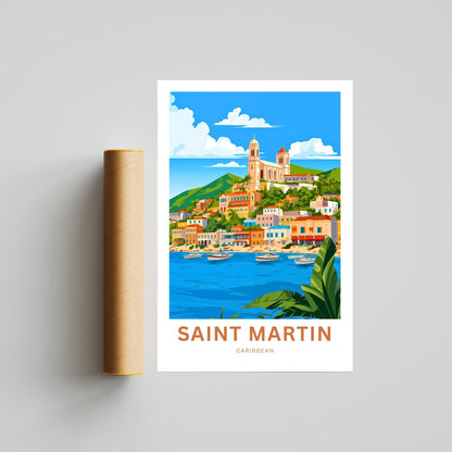 Saint Martin Travel Poster