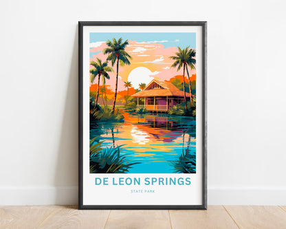 De Leon Springs State Park Travel Poster