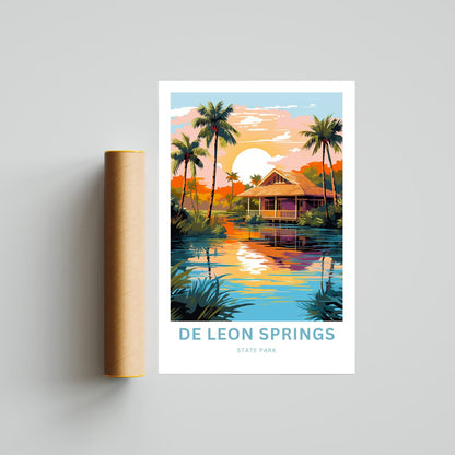 De Leon Springs State Park Travel Poster
