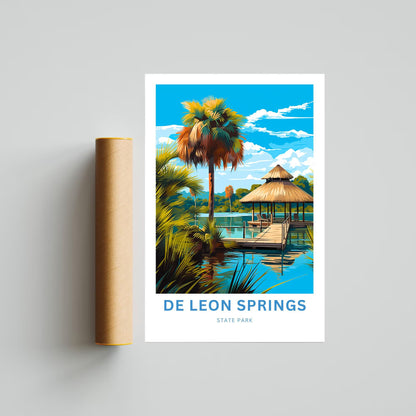 De Leon Springs State Park Travel Poster