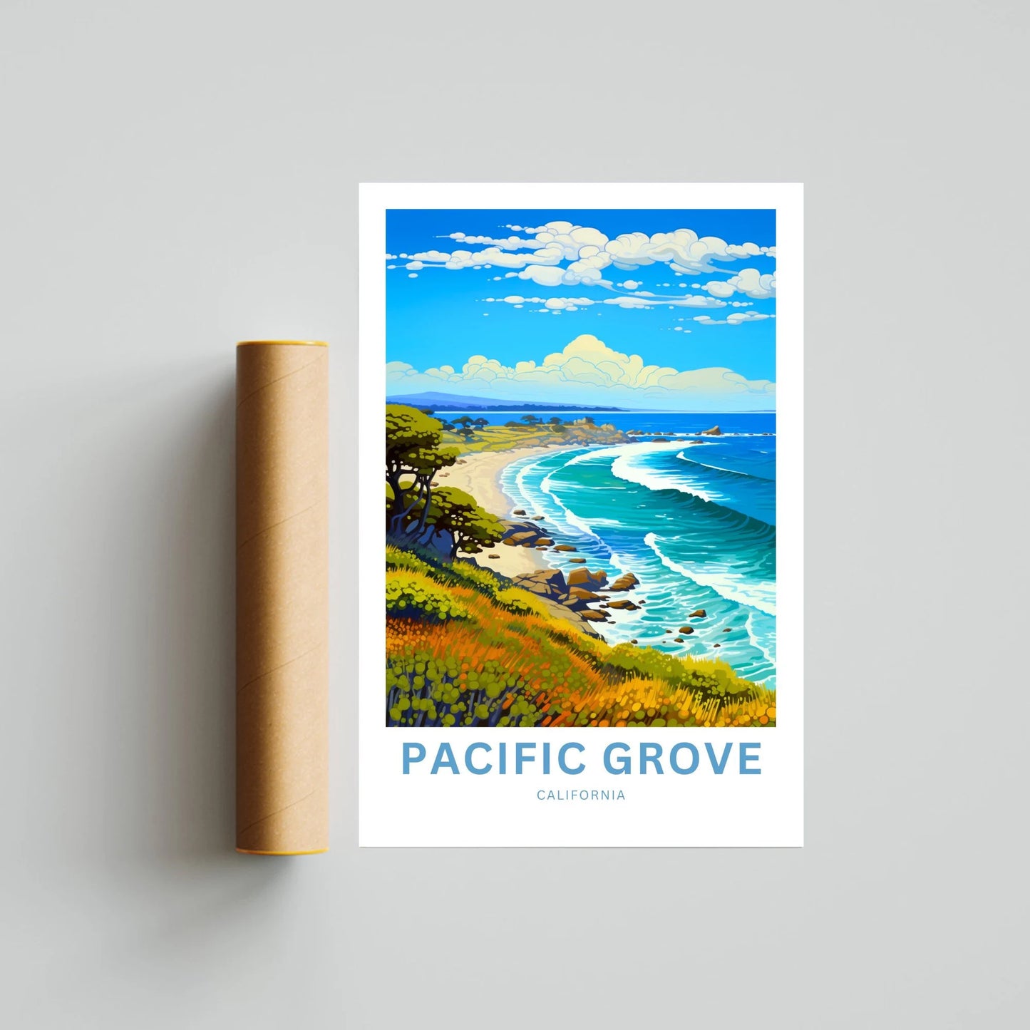 Pacific Grove Travel Poster