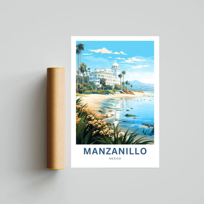 Manzanillo Travel Poster