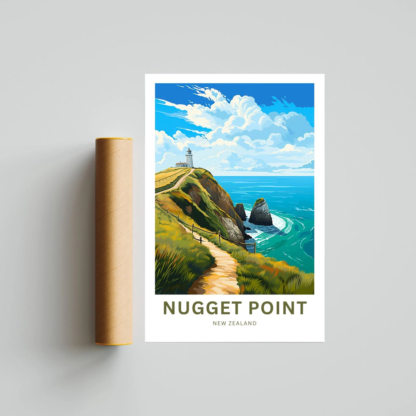 Nugget Point  Travel Poster