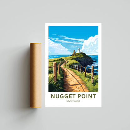 Nugget Point  Travel Poster