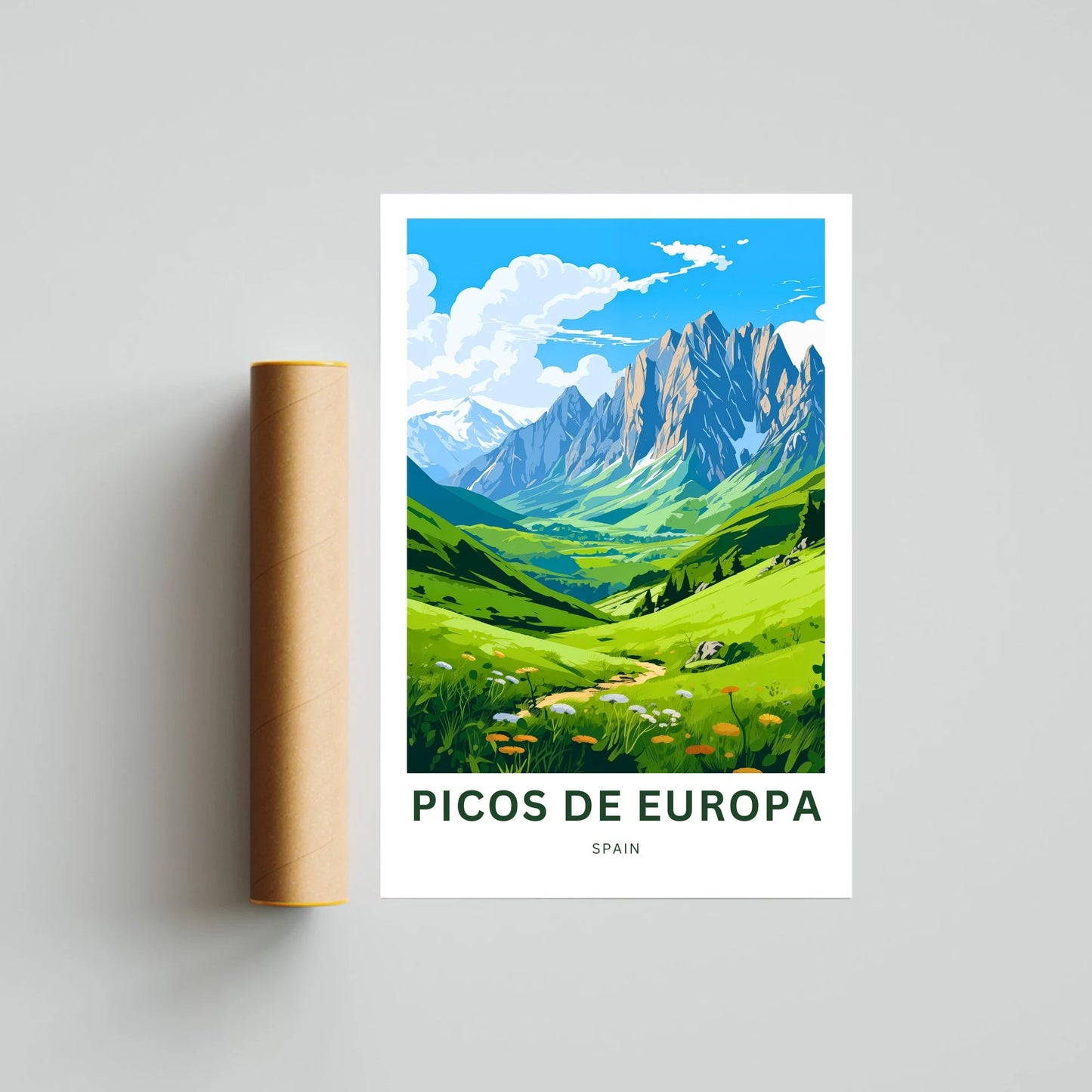 Picos de Europa Travel Poster