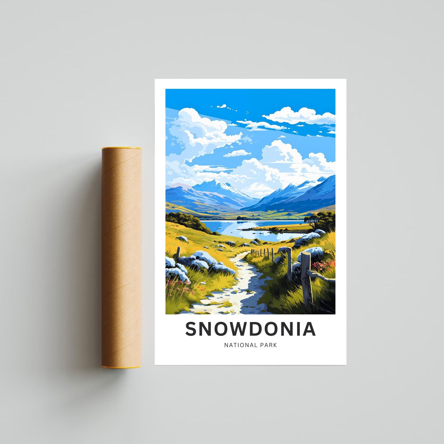 Snowdonia Travel Poster